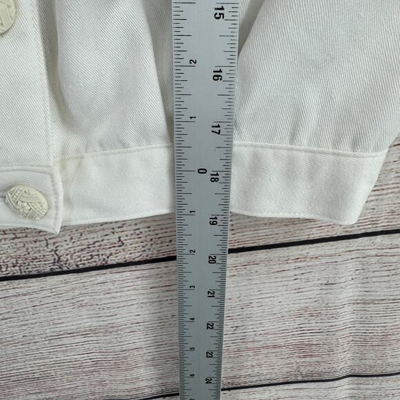 Vintage Opal Lorraine Wardy Jean Shorts and Vest Set Womens 28 Medium White - Picture 11 of 13